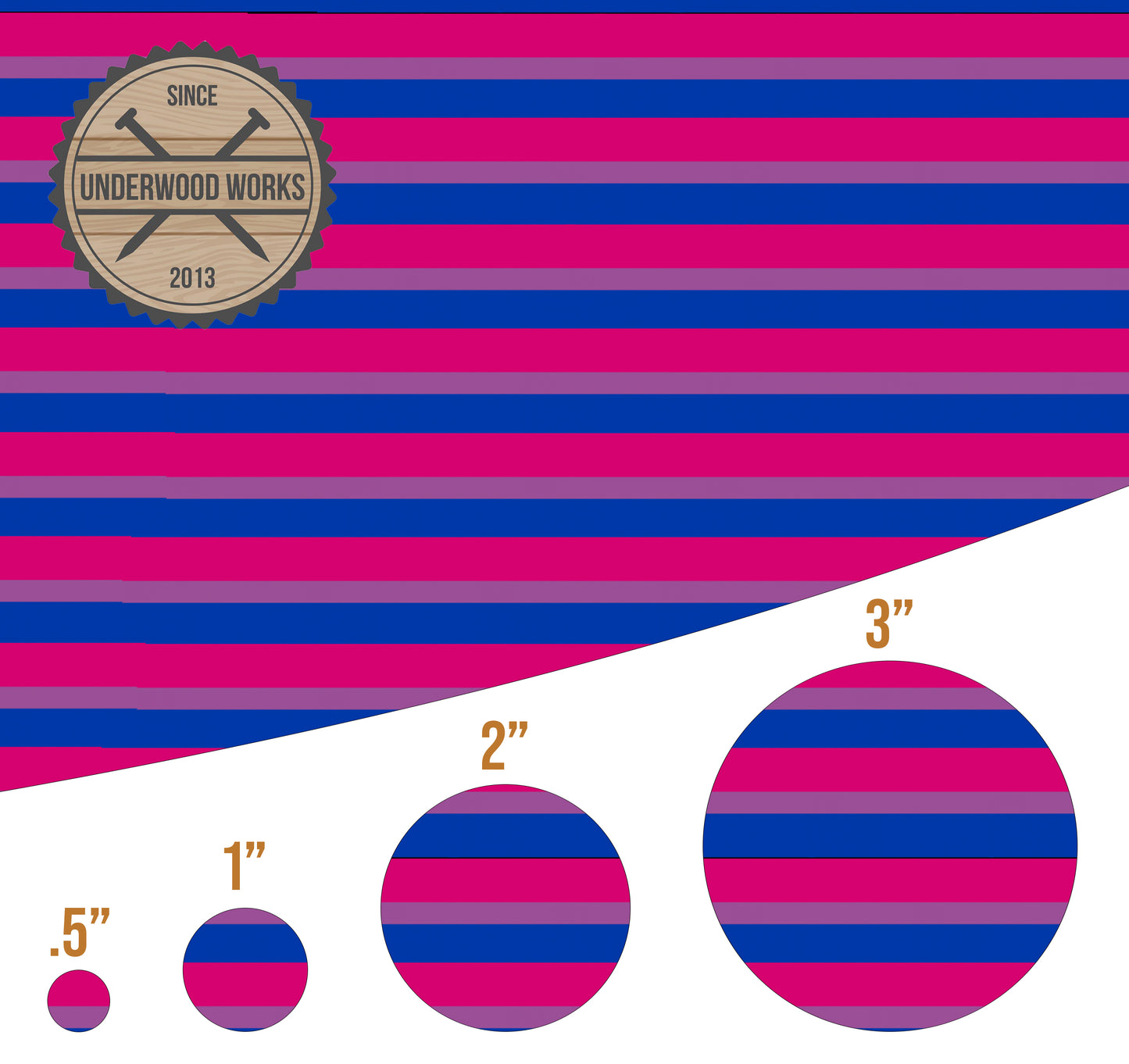 Bisexual Pride Flag - UV Printed Pattern