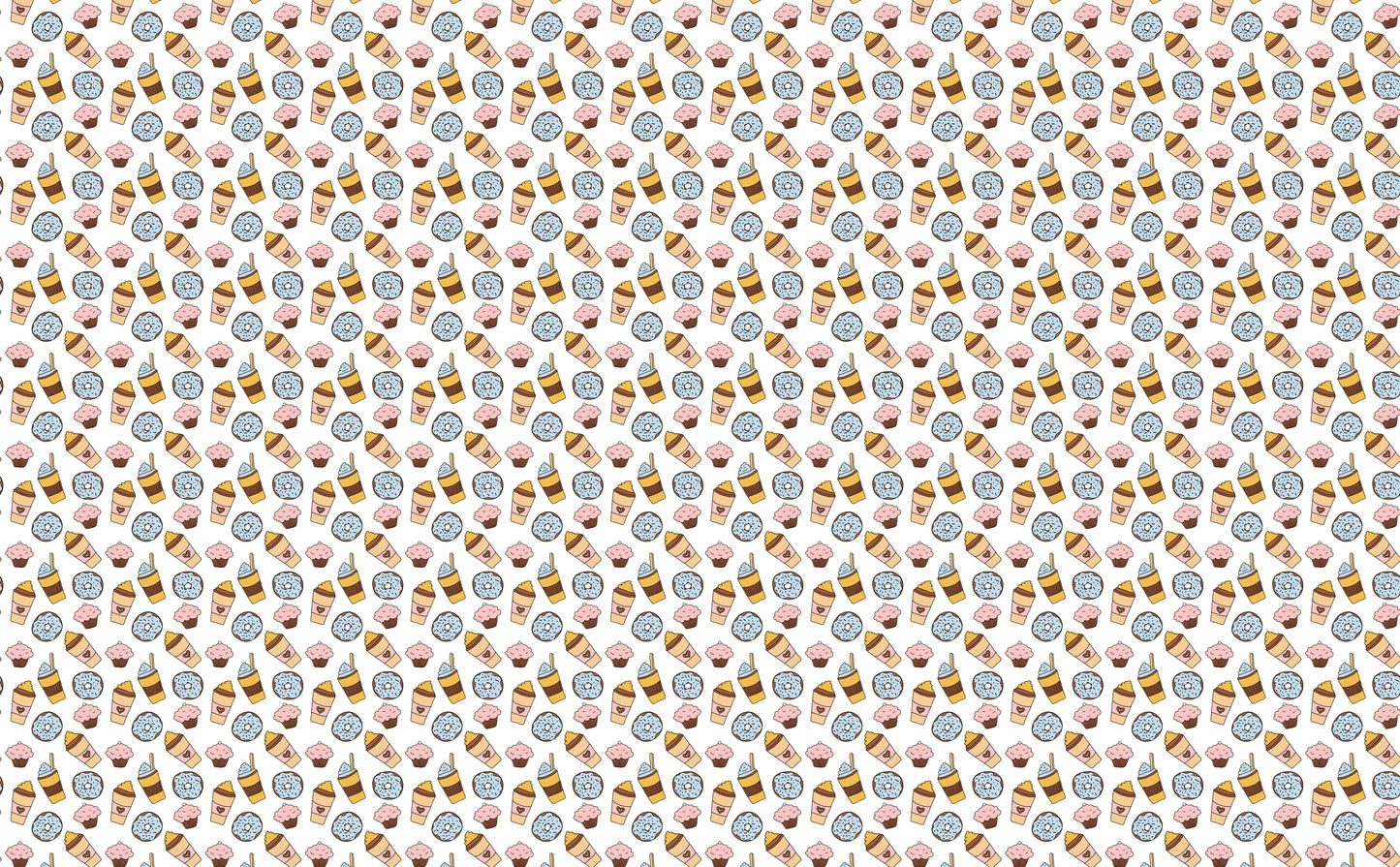 Coffee & Donuts - UV Printed Pattern