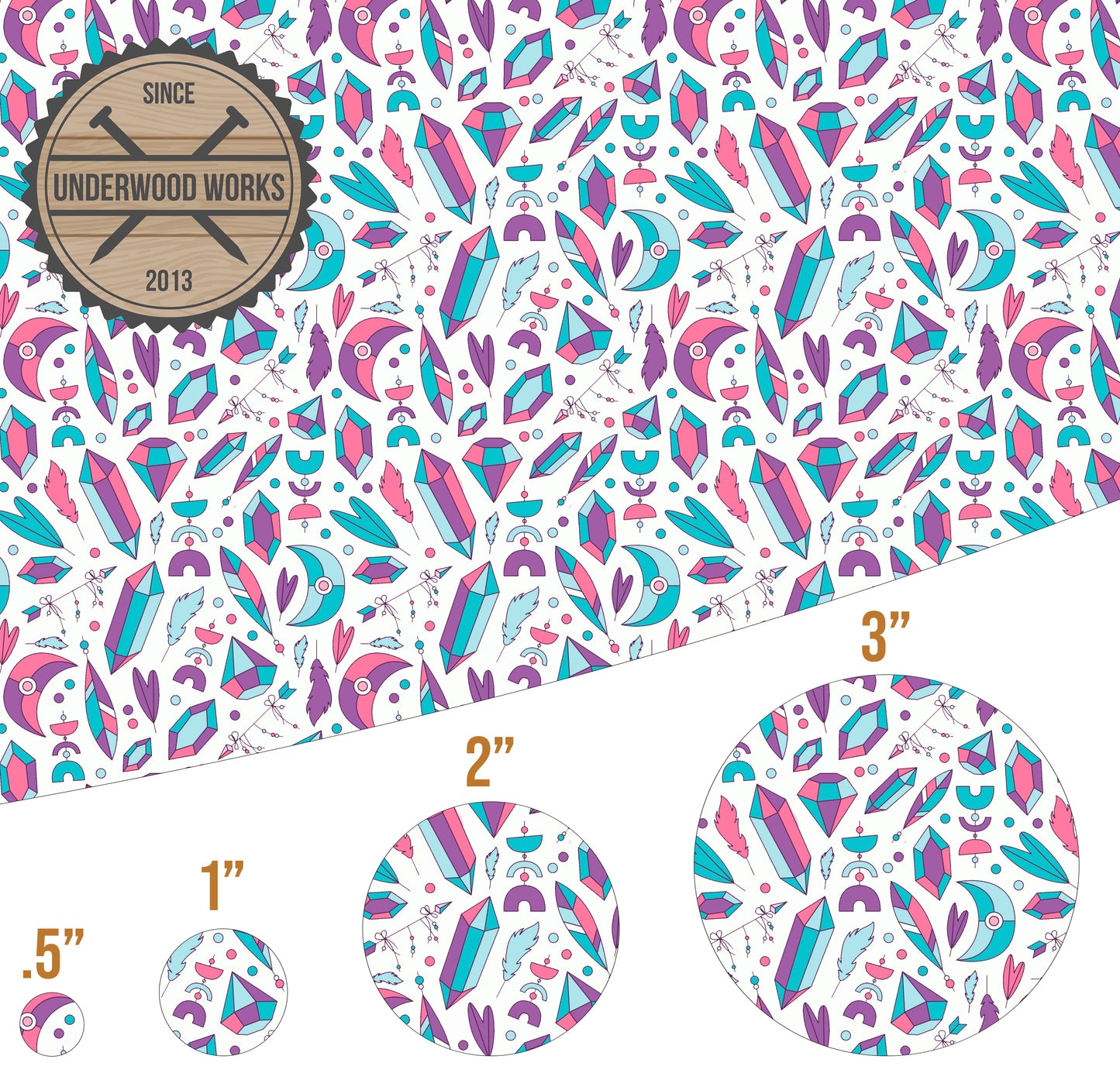 Crystals - UV Printed Pattern