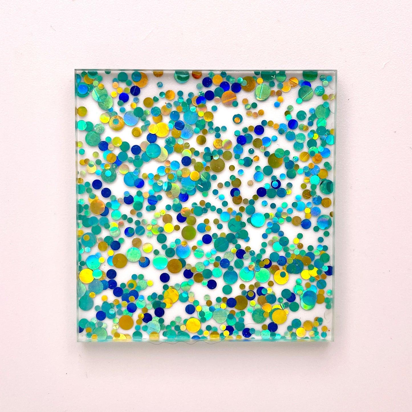 Glitter Circles - Blue/Teal/Yellows