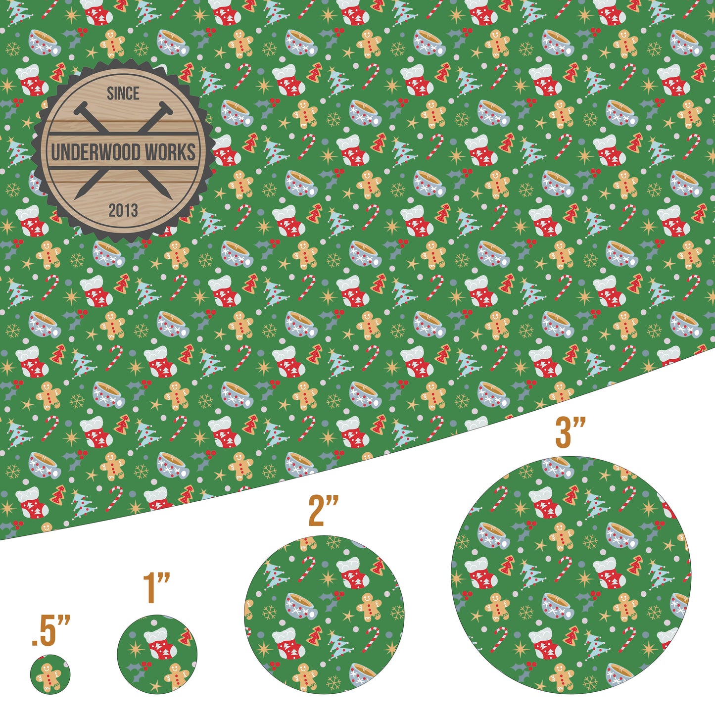 Gingerbread Man - UV Printed Pattern