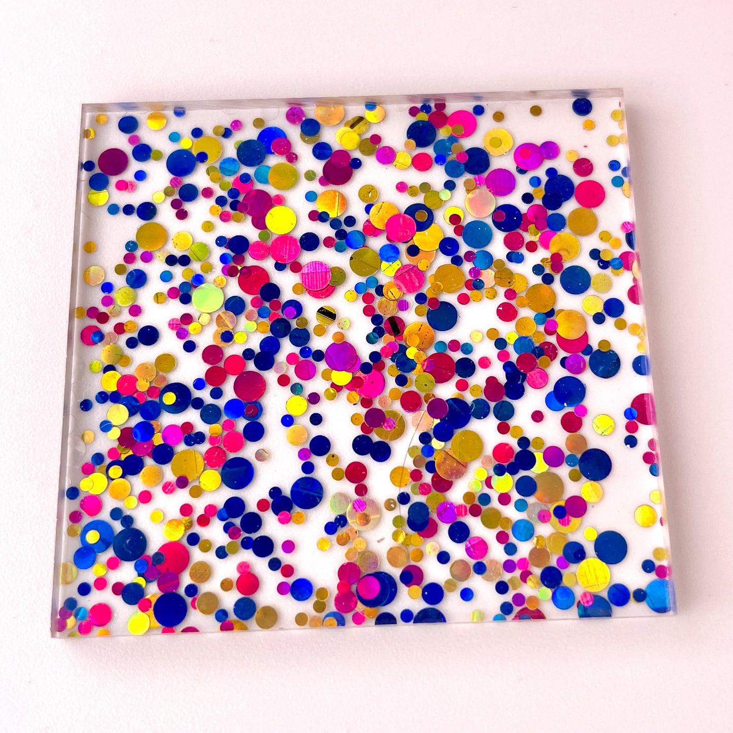 Glitter Circles - Blue/Pink/Yellow