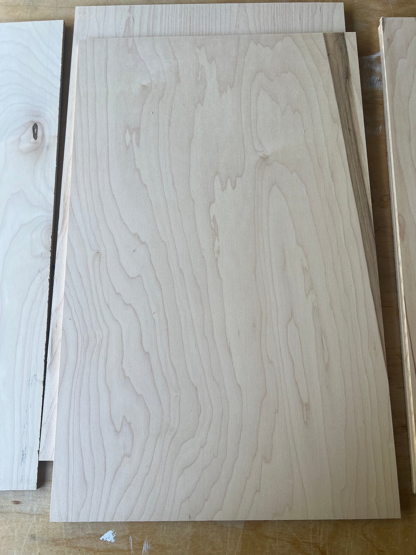 ***Discounted*** 1/4” Maple w/MDF core ~12x19” - 20 sheets