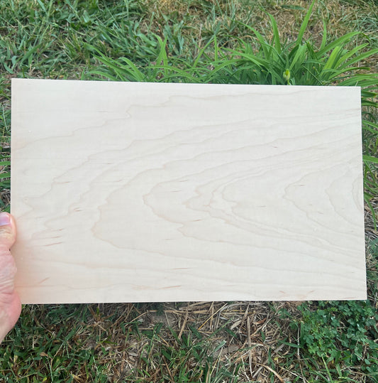 12x19.2" - 1/4" Maple - Solid Poplar Core