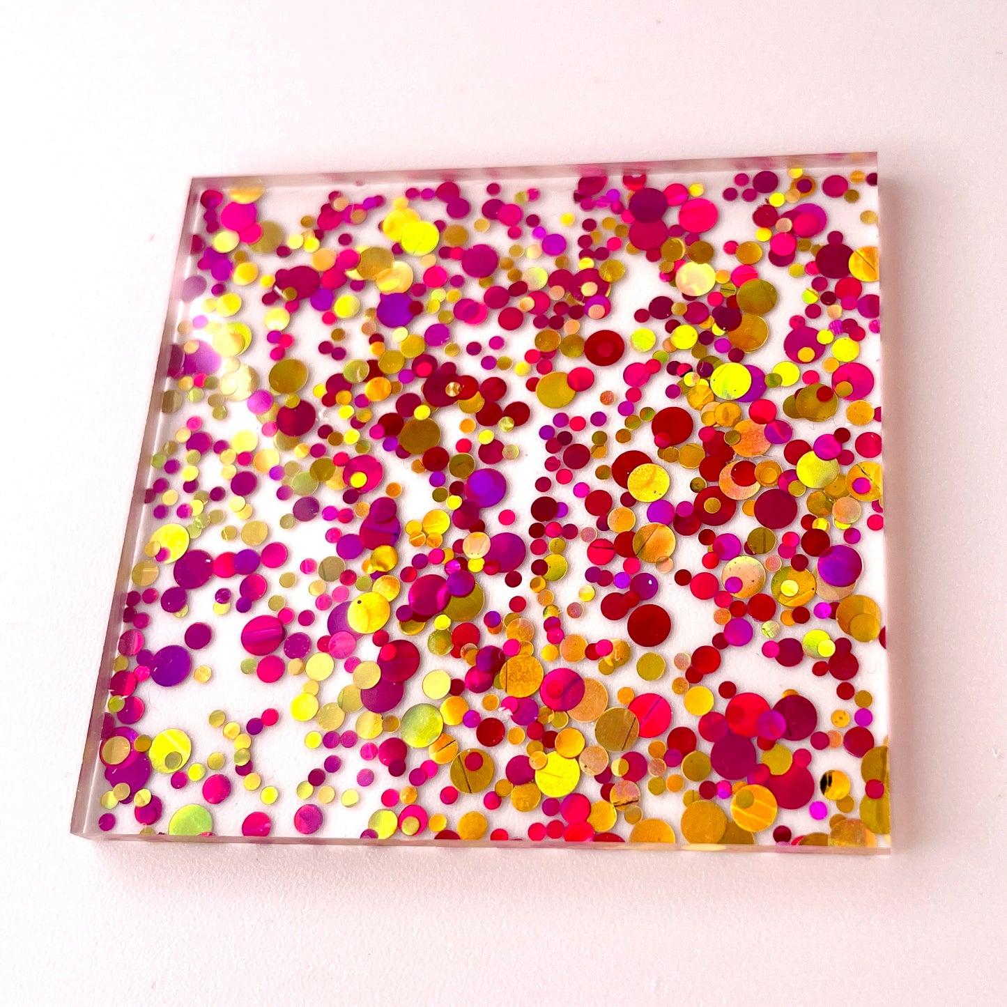 Glitter Circles - Pink/Yellow
