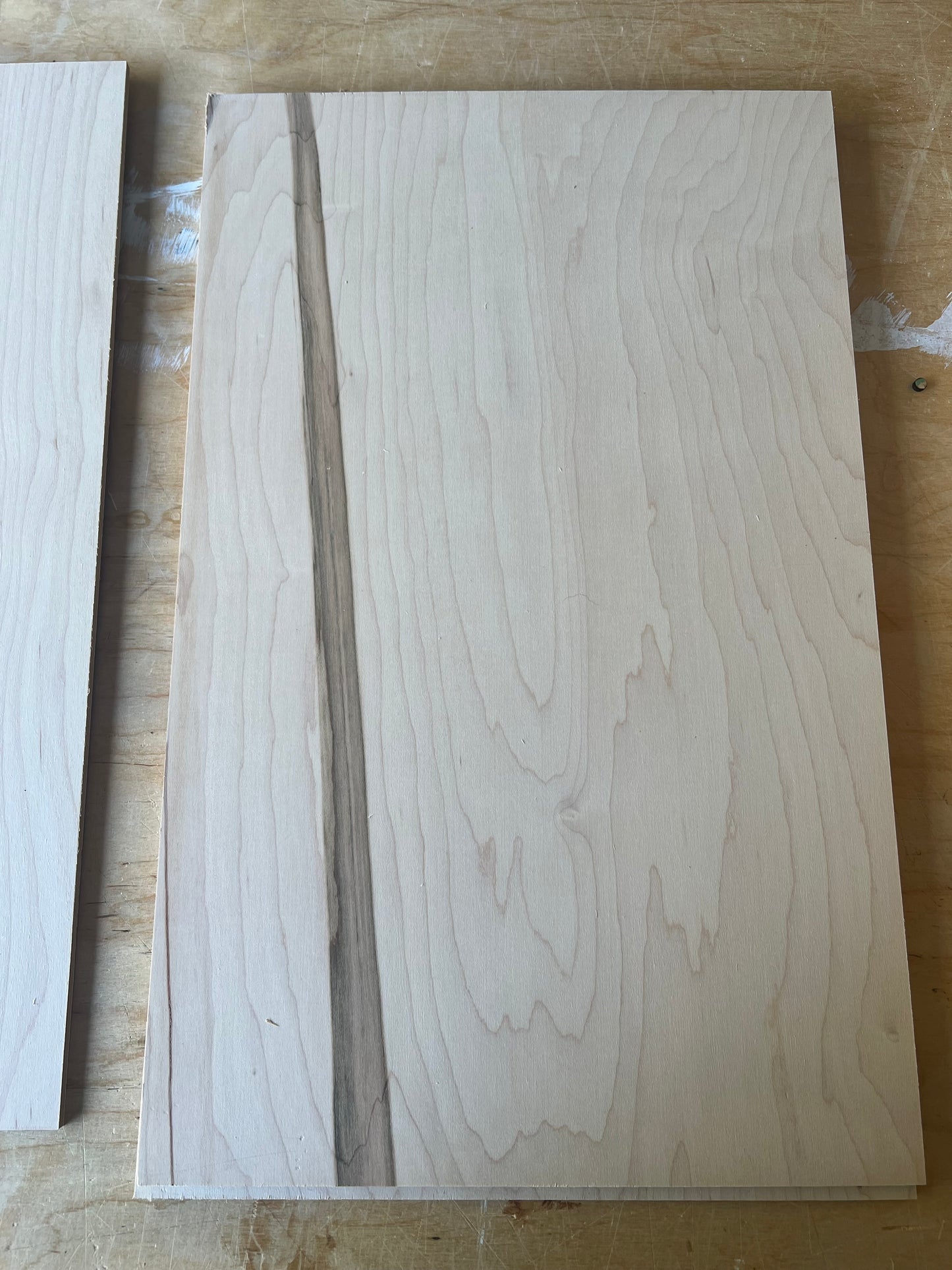 ***Discounted*** 1/4” Maple w/MDF core ~12x19” - 20 sheets