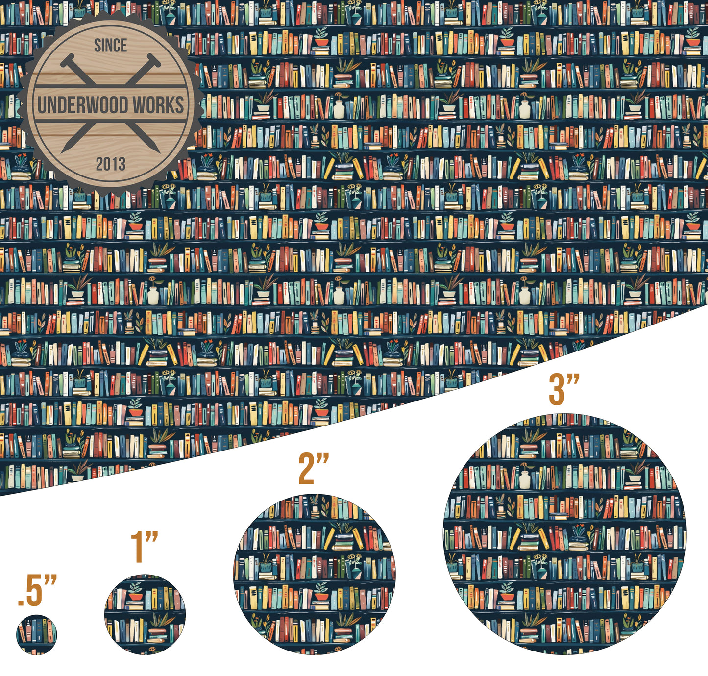 Bookshelf - UV Printed Pattern