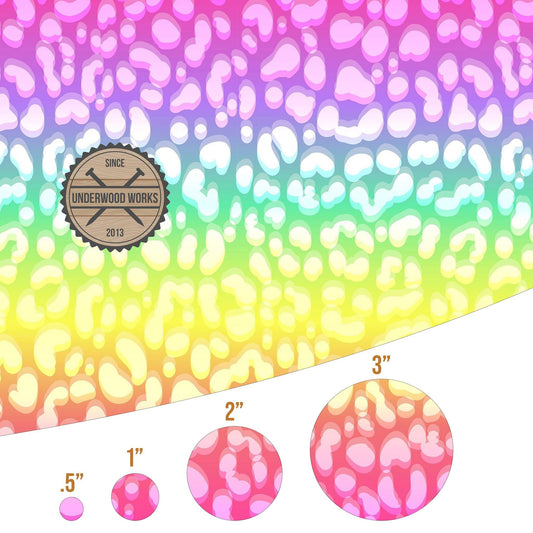 Rainbow Leopard Blurry - UV Printed Pattern