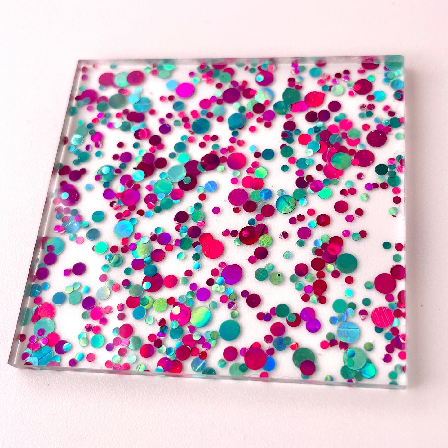 Glitter Circles - Purple/Teal