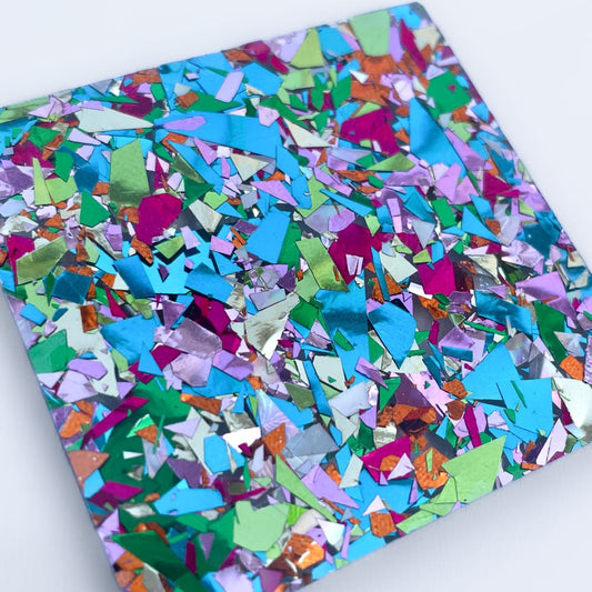 Chunky Glitter - Silver Multicolor