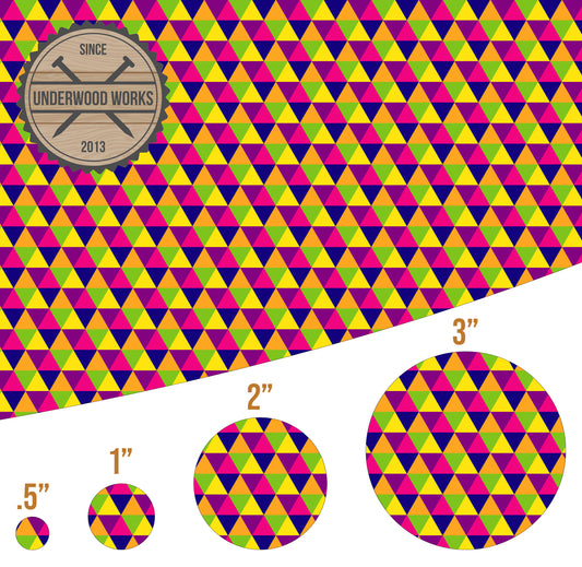 Geometric Triangles - UV Printed Pattern
