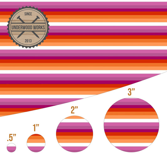 Lesbian Pride Flag - UV Printed Pattern
