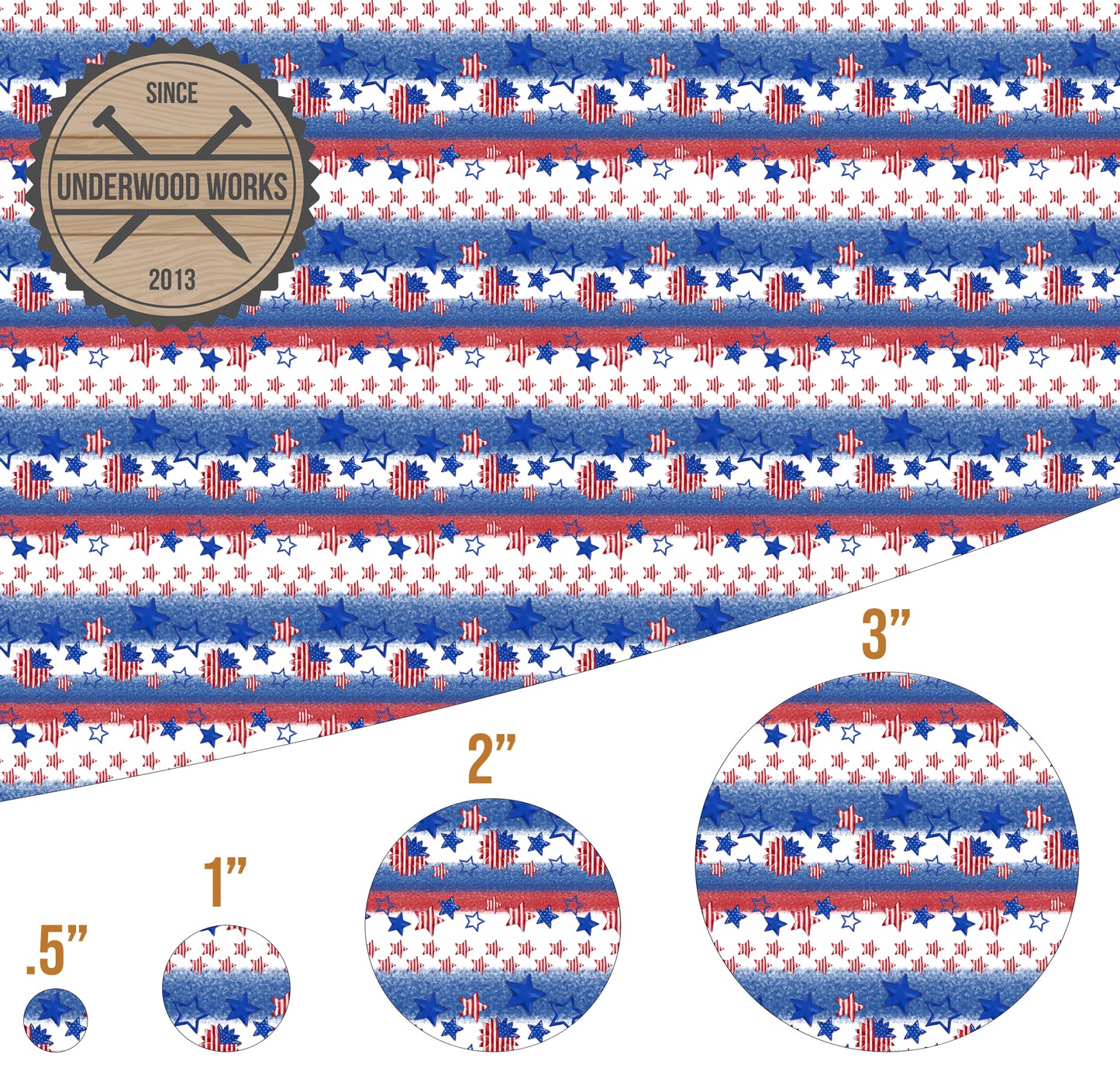Patriotic Stripes - UV Printed Pattern