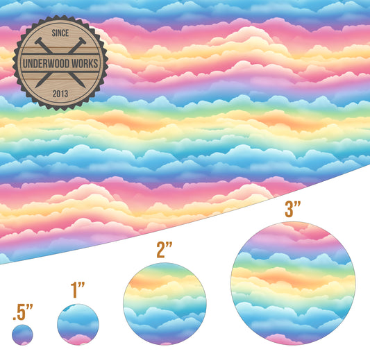 Rainbow Clouds - UV Printed Pattern