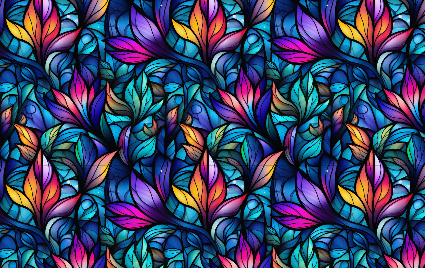 Stained Floral - UV Printed Pattern