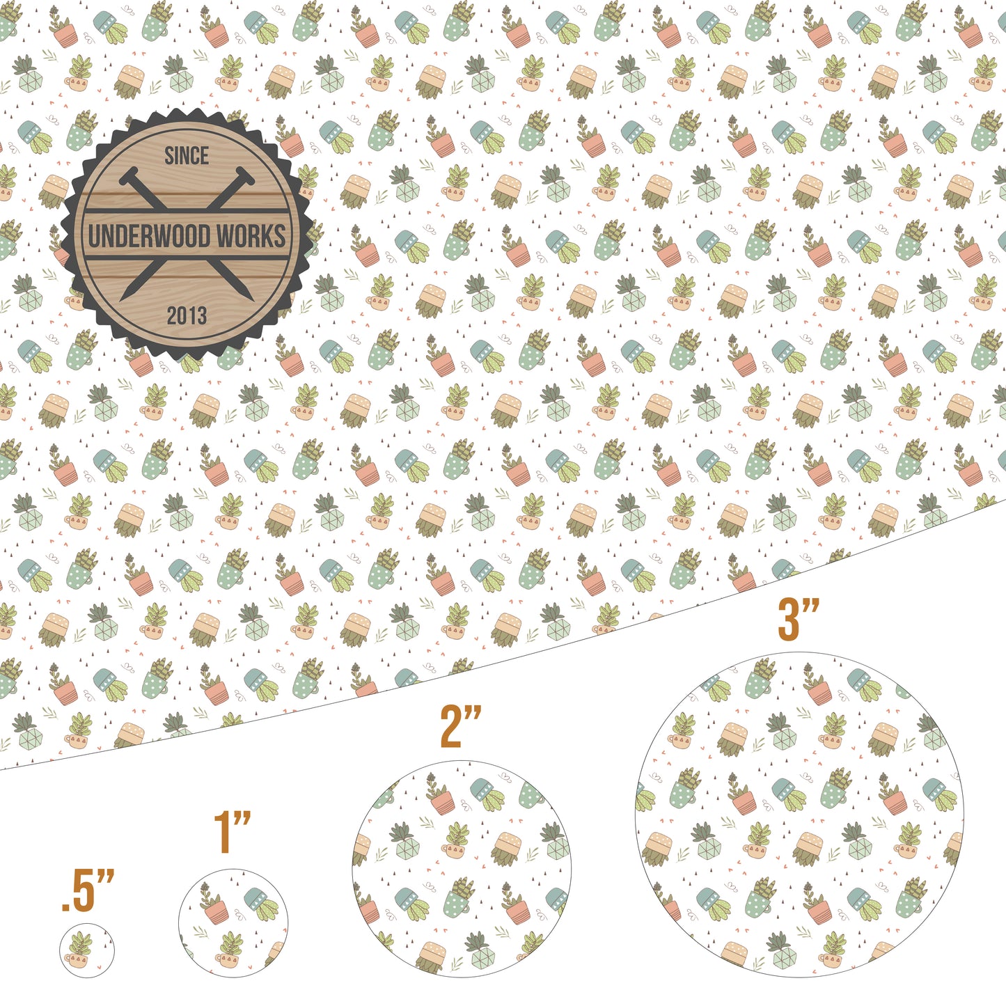 Succulents - UV Printed Pattern