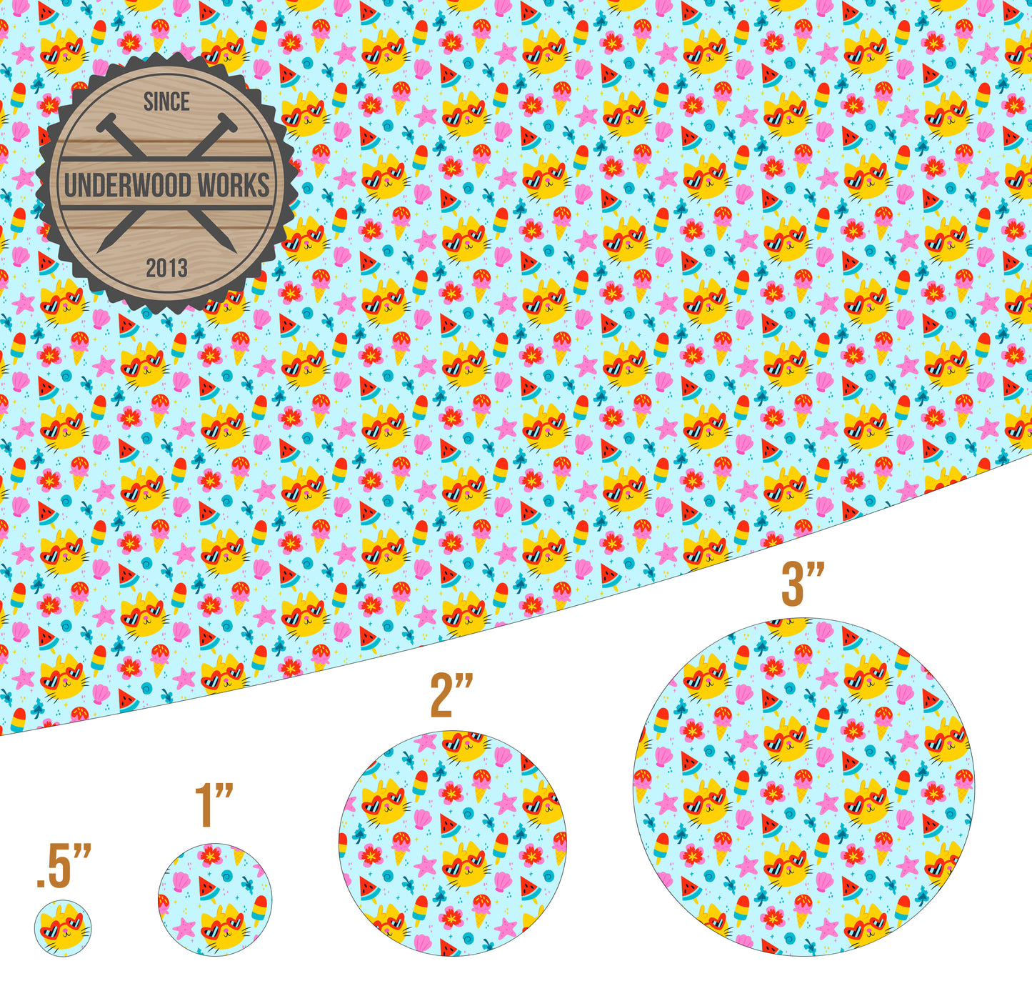 Summer Cats - UV Printed Pattern