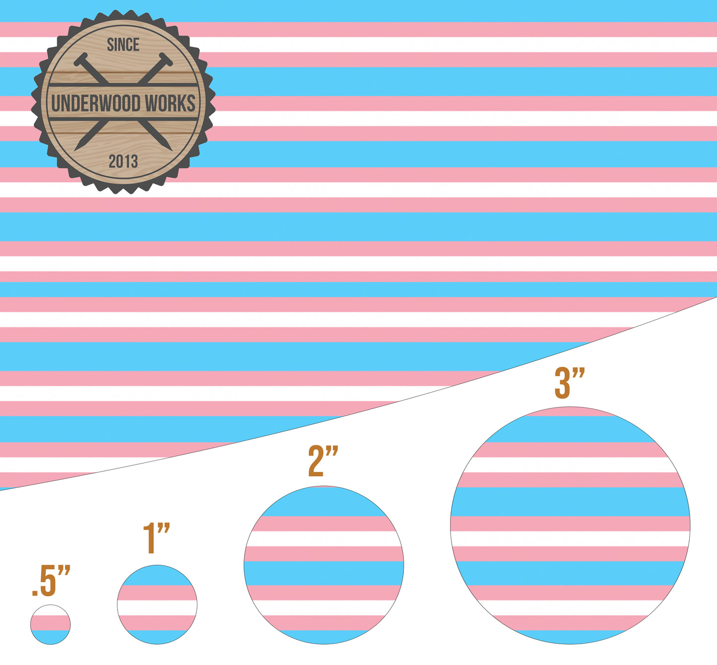 Trans Pride Flag - UV Printed Pattern